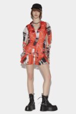 Dsquared2 Iconic Gathered Shirt Dress FANTASY