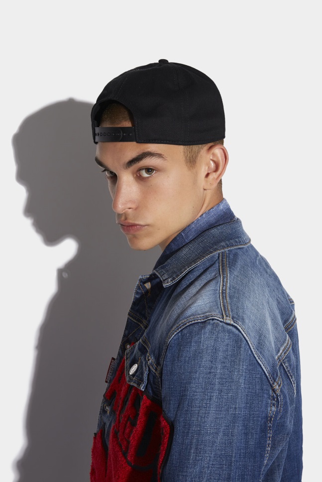 dsquared2_iconic_giant_bro_patch_docker_hat.jpg Dsquared2 Iconic Giant Bro Patch Docker Hat - Image 1