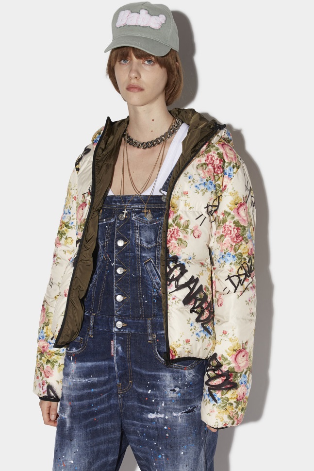 dsquared2_iconic_grannys_bunch_flower_puffer.jpg Dsquared2 Iconic Granny's Bunch Flower Puffer - Image 1