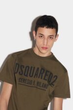 Dsquared2 Iconic GREEN Ceresio 9 Cool T-Shirt D2 WHITE - Image 3