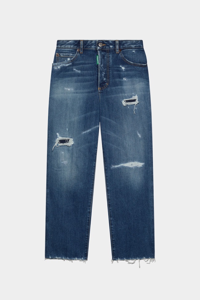 dsquared2_iconic_green_tab_partially_organic_cotton_boston_jeans_navy_blue.jpg Dsquared2 Iconic Green Tab Partially Organic Cotton Boston Jeans NAVY BLUE - Image 1