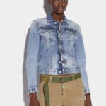 Dsquared2 Iconic Green Tab Partially Organic Cotton Boyfriend Jacket
