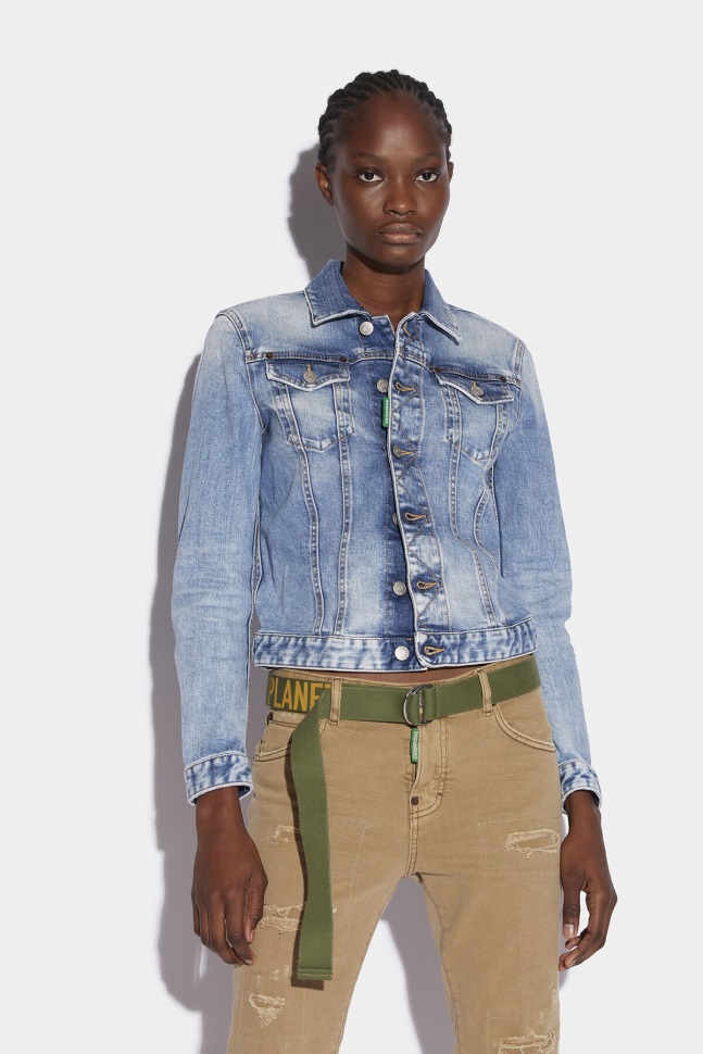 dsquared2_iconic_green_tab_partially_organic_cotton_boyfriend_jacket.jpg Dsquared2 Iconic Green Tab Partially Organic Cotton Boyfriend Jacket - Image 1