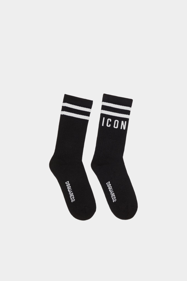 dsquared2_iconic_grey_melange_ds2_kids_socks.jpg Dsquared2 Iconic GREY MELANGE DS2 Kids Socks - Image 1