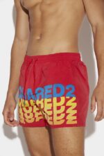 Dsquared2 Iconic Grunge Fairytale Midi Boxer D2 RED - Image 3