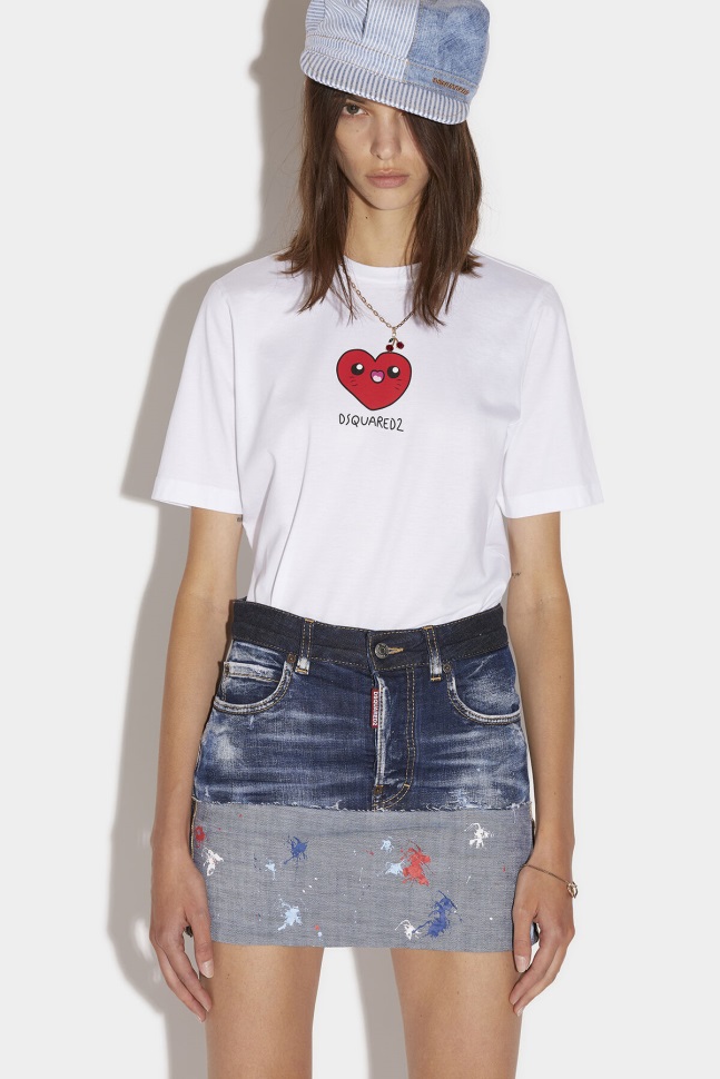 dsquared2_iconic_heart_me_t_shirt_d2_white.jpg Dsquared2 Iconic Heart Me T-Shirt D2 WHITE - Image 1
