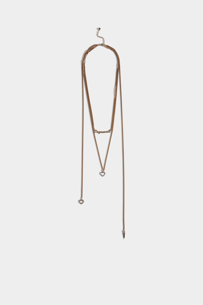 dsquared2_iconic_heart_necklace_gold_d2.jpg Dsquared2 Iconic Heart Necklace GOLD D2 - Image 1