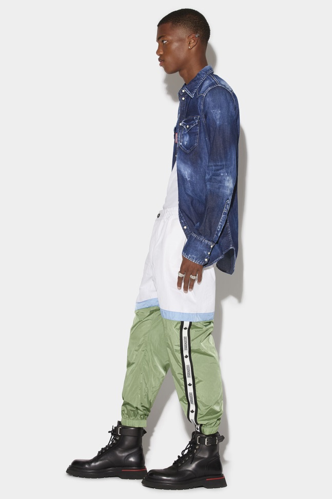 dsquared2_iconic_hybrid_sport_tape_trousers_white_beige.jpg Dsquared2 Iconic Hybrid Sport Tape Trousers WHITE/BEIGE - Image 1