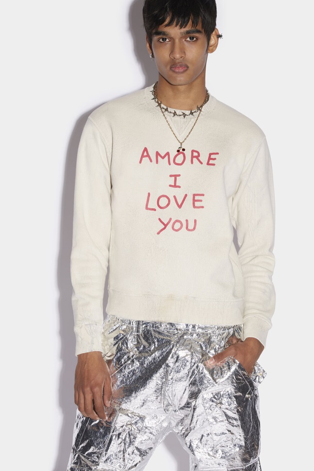 dsquared2_iconic_i_love_you_cool_sweater.jpg Dsquared2 Iconic I Love You Cool Sweater - Image 1