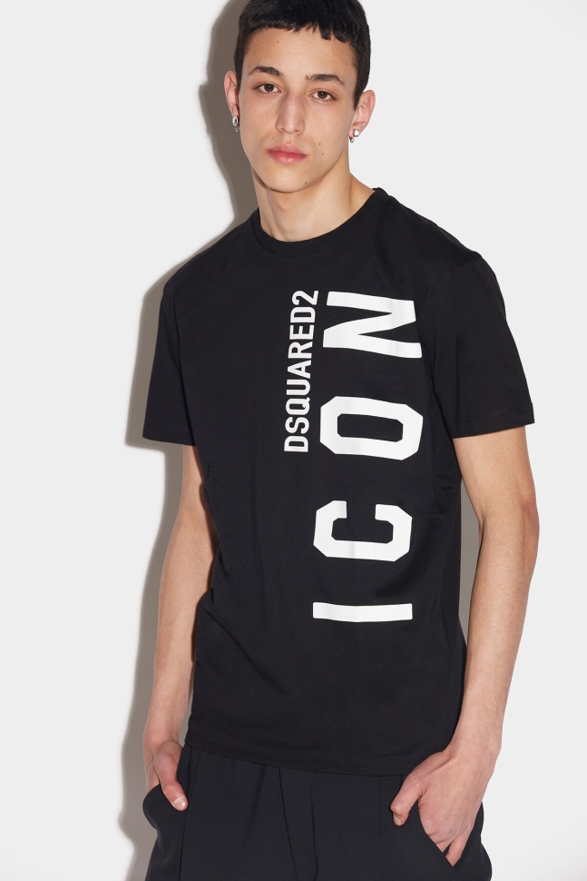 dsquared2_iconic_icon_cool_t_shirt_white_black.jpg Dsquared2 Iconic Icon Cool T-Shirt WHITE/BLACK - Image 1