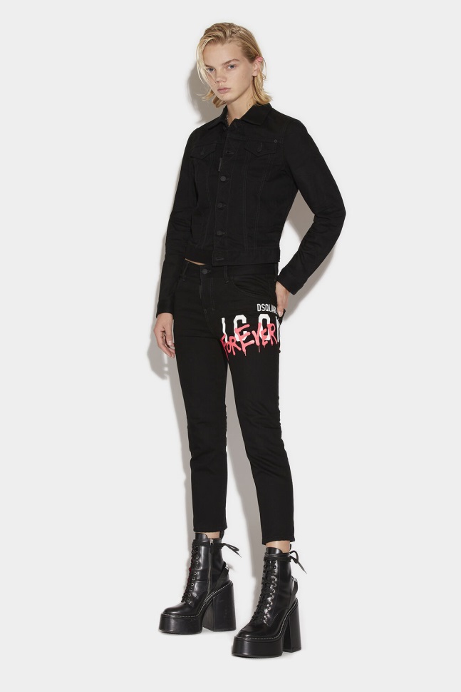 dsquared2_iconic_icon_forever_cool_girl_cropped_jeans.jpg Dsquared2 Iconic Icon Forever Cool Girl Cropped Jeans - Image 1