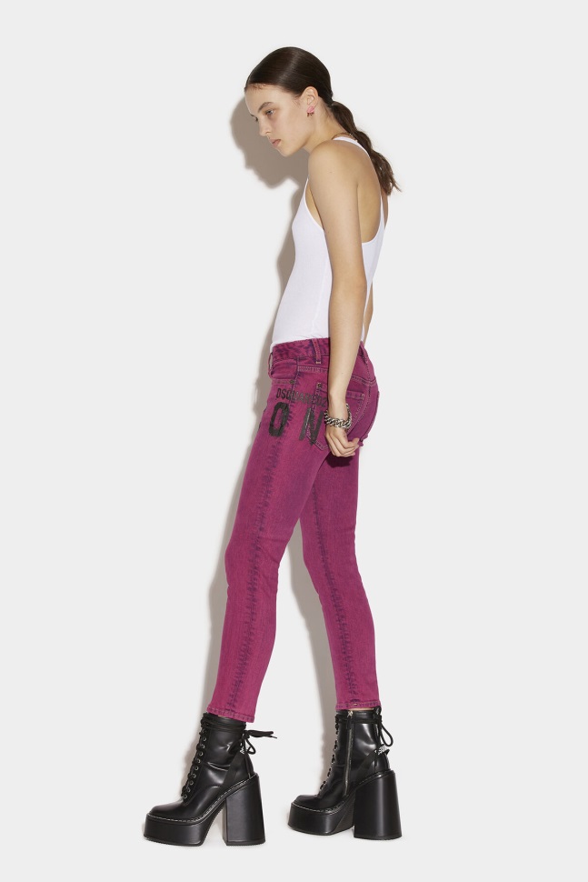 dsquared2_iconic_icon_jennifer_cropped_jeans.jpg Dsquared2 Iconic Icon Jennifer Cropped Jeans - Image 1