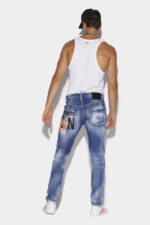 Dsquared2 Iconic Icon Medium Wash Skater Jeans - Image 2