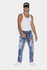 Dsquared2 Iconic Icon Medium Wash Skater Jeans - Image 3