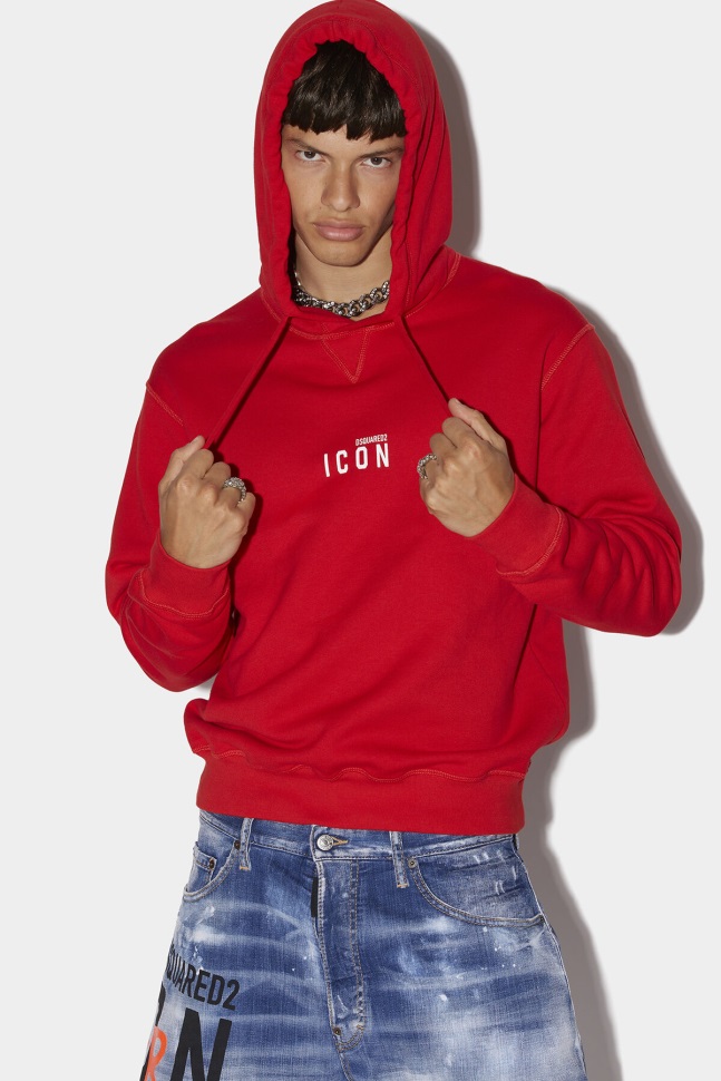 dsquared2_iconic_icon_mini_logo_hoodie.jpg Dsquared2 Iconic Icon Mini Logo Hoodie - Image 1