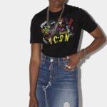 Dsquared2 Iconic Icon Spray Sweatshirt D2 BLACK