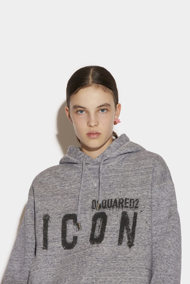 dsquared2_iconic_icon_spray_sweatshirt_d2_grey.jpg Dsquared2 Iconic Icon Spray Sweatshirt D2 GREY - Image 1