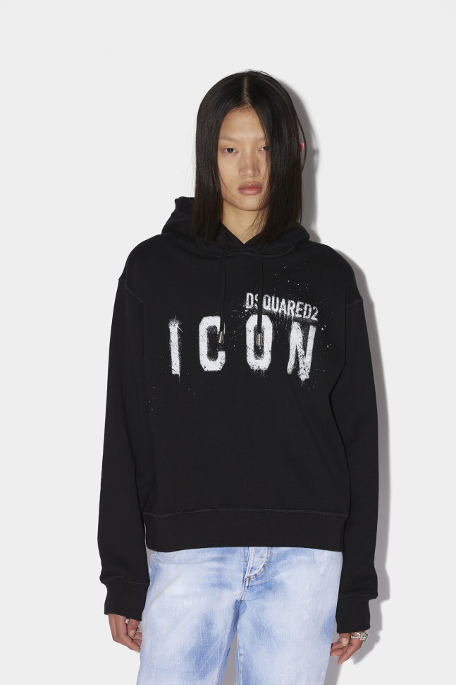 dsquared2_iconic_icon_spray_sweatshirt_fantasy_black.jpg Dsquared2 Iconic Icon Spray Sweatshirt FANTASY/BLACK - Image 1