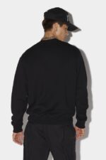 Dsquared2 Iconic Icon Spray Sweatshirt WHITE/BLACK - Image 2