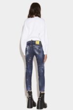 Dsquared2 Iconic Jennifer Cropped Denim Jeans - Image 2