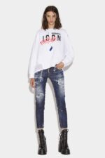Dsquared2 Iconic Jennifer Cropped Denim Jeans