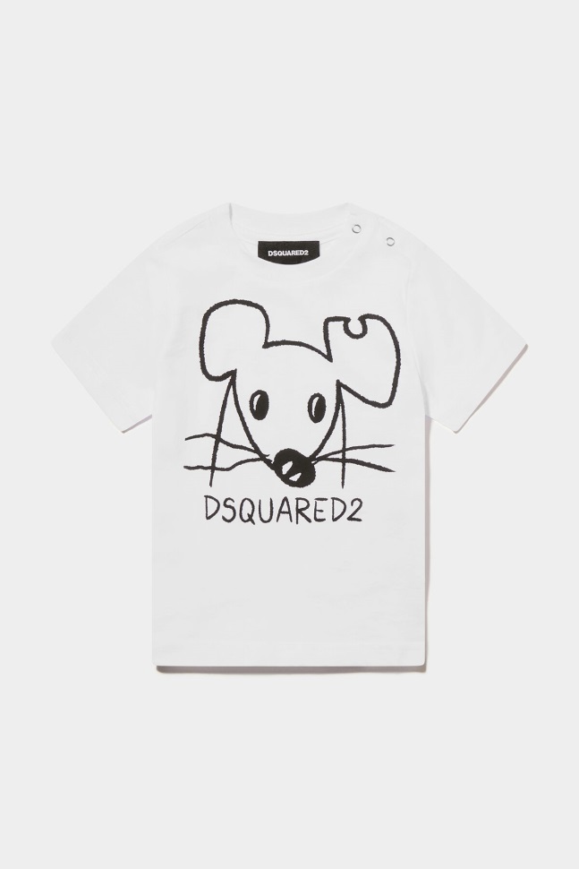 dsquared2_iconic_kids_t_shirt_white_ds2.jpg Dsquared2 Iconic Kids T-Shirt WHITE DS2 - Image 1