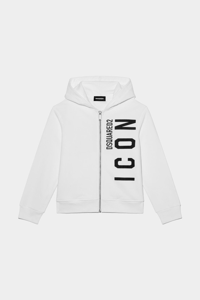 dsquared2_iconic_kids_zipped_hoodie.jpg Dsquared2 Iconic Kids Zipped Hoodie - Image 1