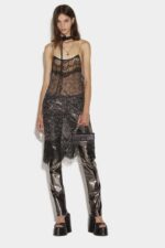 Dsquared2 Iconic Lace Cami Dress LIGHT BLUE/BLACK