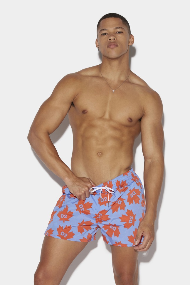 dsquared2_iconic_leaf_swim_brief_blue.jpg Dsquared2 Iconic Leaf Swim Brief BLUE - Image 1