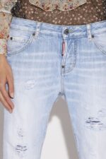 Dsquared2 Iconic Light L.A. Wash Cool Girl Cropped Jeans - Image 4