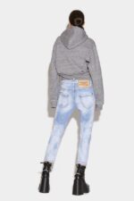 Dsquared2 Iconic Light Sunny Day Wash Cool Girl Cropped Jeans - Image 2
