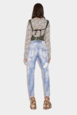 Dsquared2 Iconic Light White Paint Wash Skinny Dan Jeans - Image 2