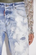 Dsquared2 Iconic Light White Paint Wash Skinny Dan Jeans - Image 4
