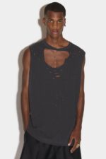 Dsquared2 Iconic Logo Destroy Tank Top - Image 3