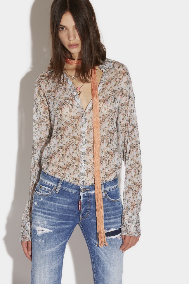 dsquared2_iconic_long_sleeve_fitted_shirt.jpg Dsquared2 Iconic Long Sleeve Fitted Shirt - Image 1