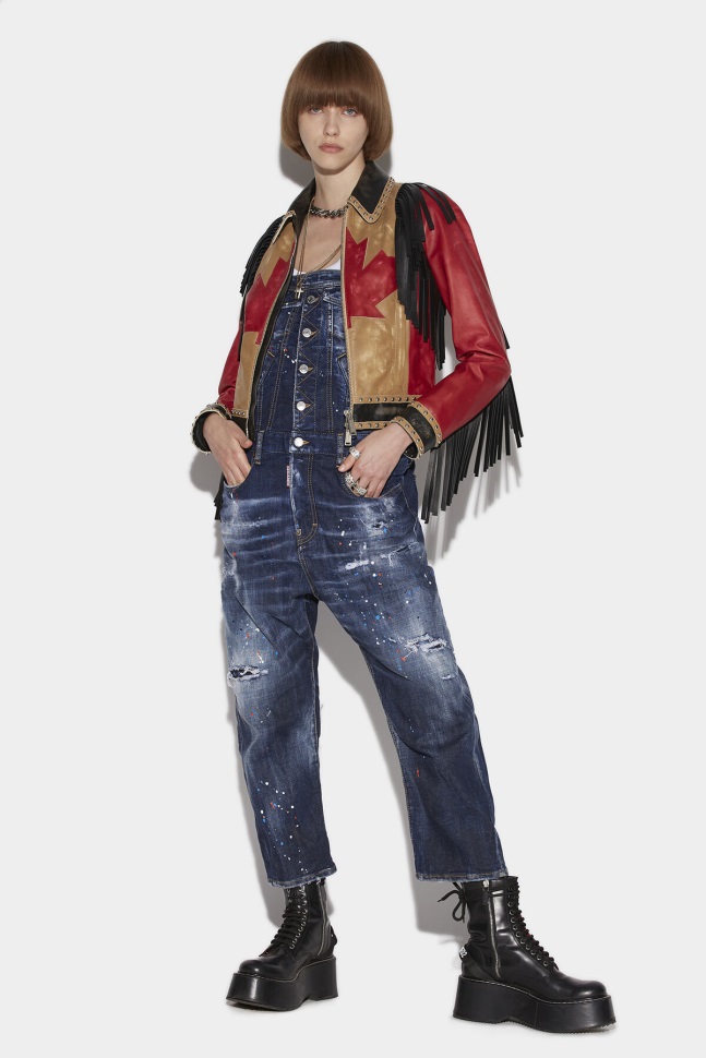 dsquared2_iconic_loose_dungarees.jpg Dsquared2 Iconic Loose Dungarees - Image 1