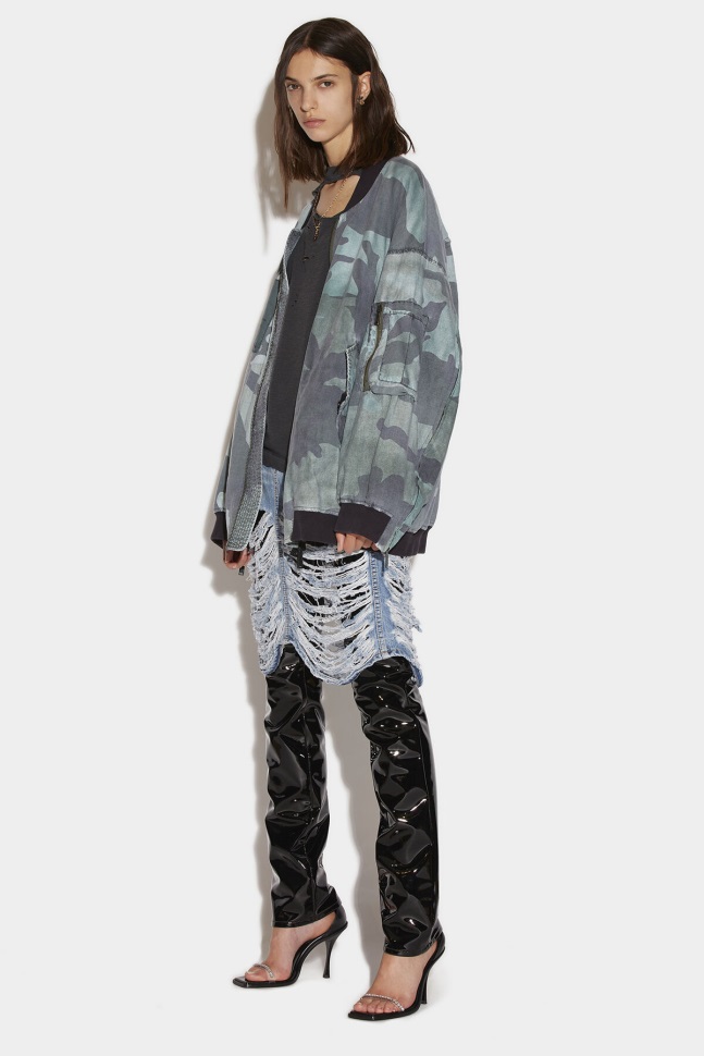 dsquared2_iconic_maxi_bomber_green.jpg Dsquared2 Iconic Maxi Bomber GREEN - Image 1