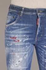 Dsquared2 Iconic Medium Breeze Wash Skinny Dan Cropped Jeans - Image 4