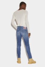 Dsquared2 Iconic Medium Broken Wash Skinny Dan Jeans - Image 2