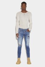 Dsquared2 Iconic Medium Broken Wash Skinny Dan Jeans - Image 3
