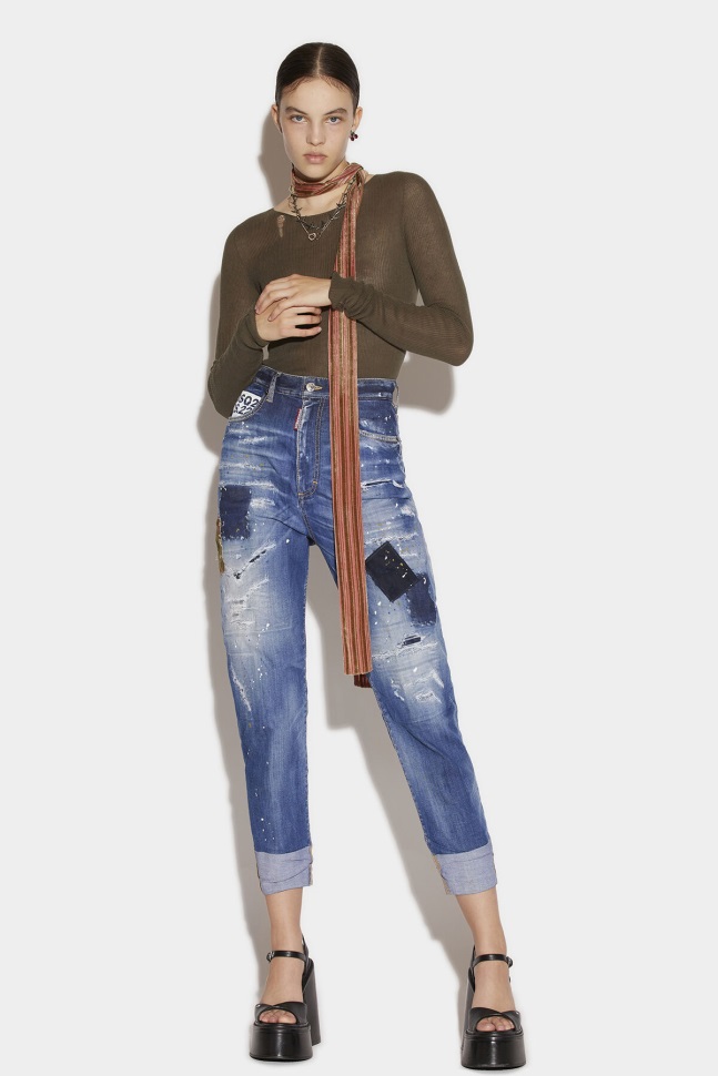 dsquared2_iconic_medium_camo_patch_wash_sasoon_jeans.jpg Dsquared2 Iconic Medium Camo Patch Wash Sasoon Jeans - Image 1