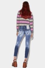 Dsquared2 Iconic Medium Dark Knee&Leg Patch Wash Jennifer Jeans - Image 2