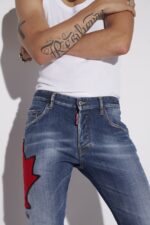 Dsquared2 Iconic Medium Sandy Wash Skater Jeans - Image 5