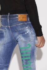 Dsquared2 Iconic Medium Super Ripped Bleach Wash Skater Jeans - Image 5