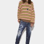 Dsquared2 Iconic Mini Stripes Sweater D2 CAMEL
