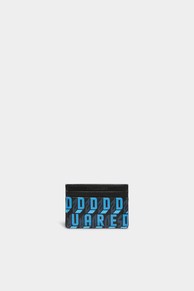 dsquared2_iconic_monogram_credit_card_holder.jpg Dsquared2 Iconic Monogram Credit Card Holder - Image 1