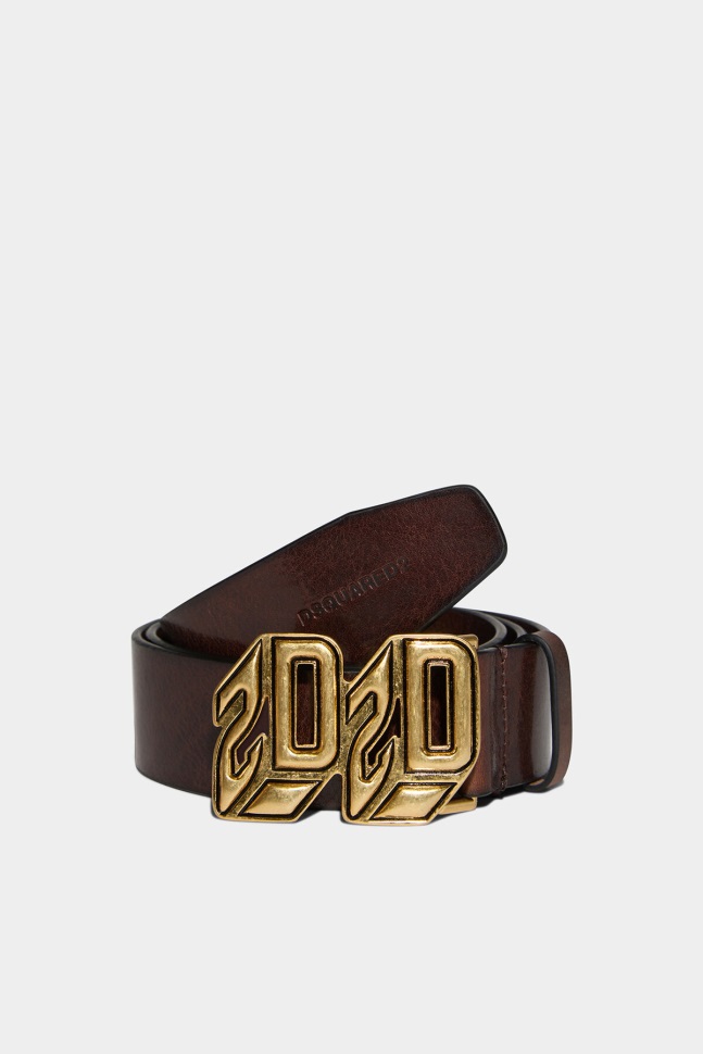dsquared2_iconic_monogram_plaque_belt.jpg Dsquared2 Iconic Monogram Plaque Belt - Image 1