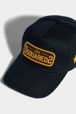 Dsquared2 Iconic NAVY D2 Baseball Cap - Image 5