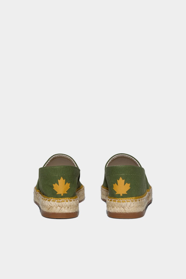 Dsquared2 Iconic OCHRE/GREEN One Life Organic Cotton Espadrilles D2 - Image 2