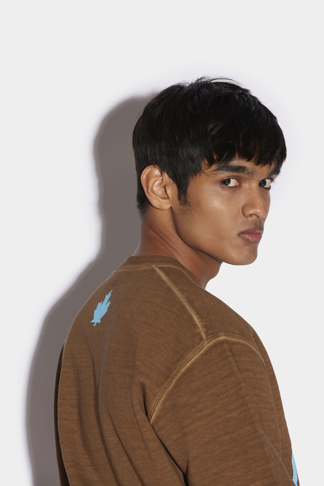 Dsquared2 Iconic One Life Organic Cotton Cool Sweatshirt BROWN/OCHRE - Image 5